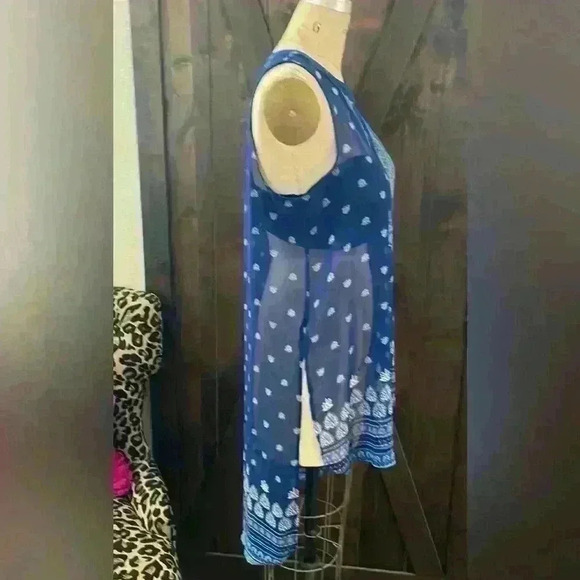 Knox Rose, High Low Chiffon Tunic, Size L - Picture 4 of 5